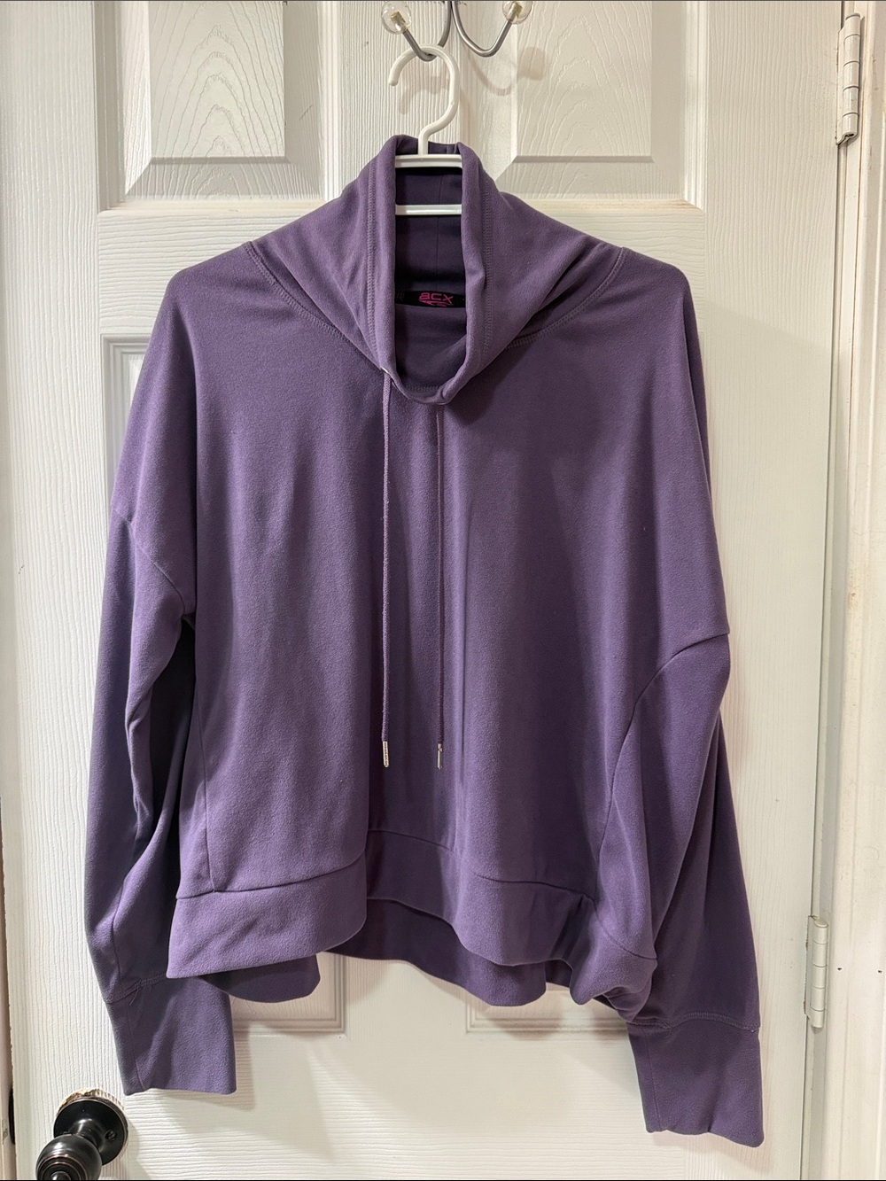 ACX Purple Cowl Neck Hoodie Sweatshirt [Large]